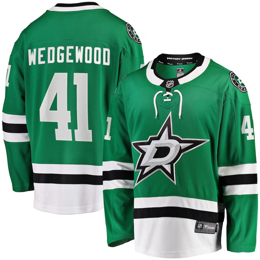 Men Dallas Stars #41 Scott Wedgewood Fanatics Branded Kelly Green Home Breakaway Player NHL Jersey